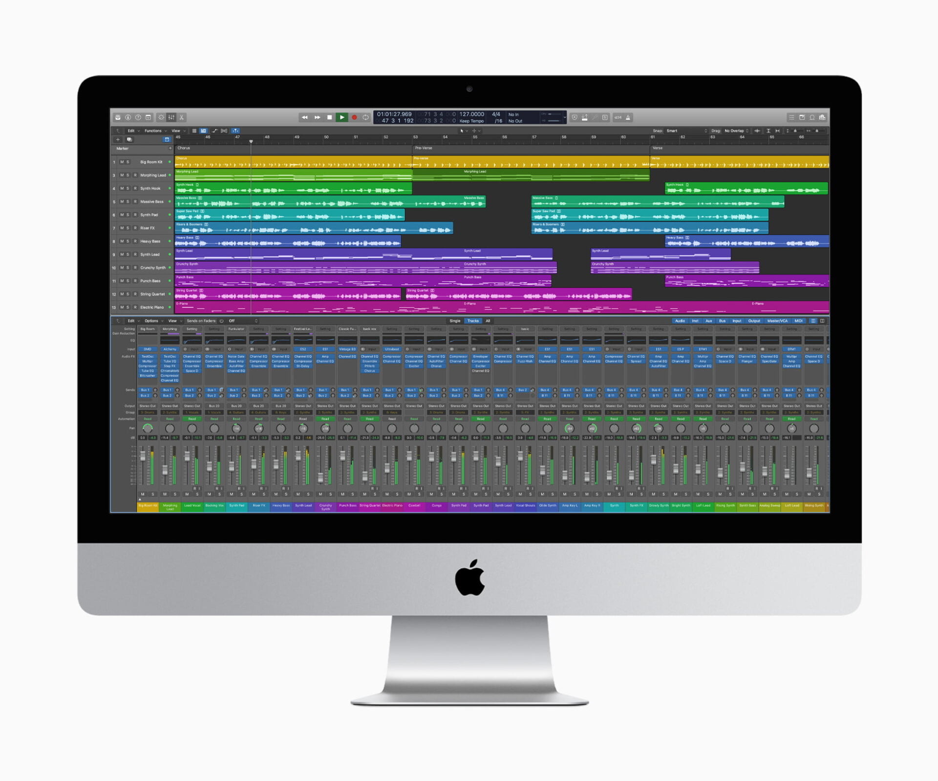 iMac running Logic Pro