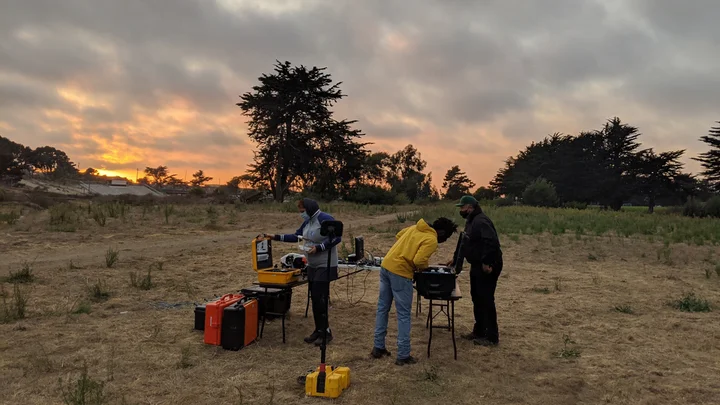 team operating drones